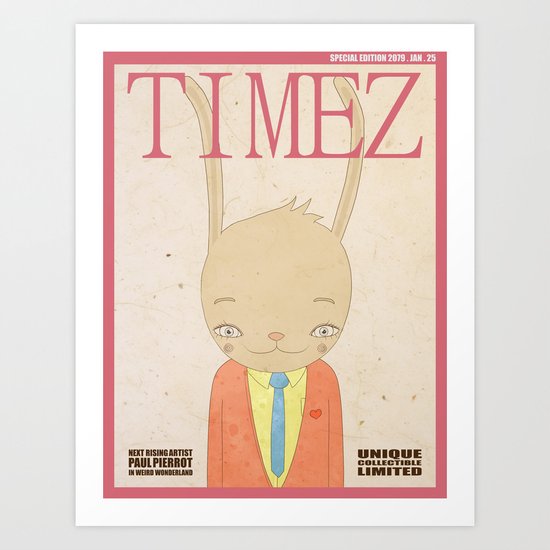 TIMEZ MAGAZINE HUG Art Print