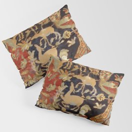 Mantes Antique Persian Animal Rug Print Pillow Sham