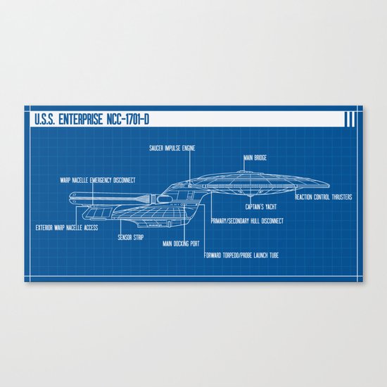 ENTERPRISE NCC-1701-D Canvas Print