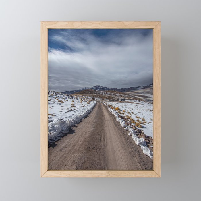 Snow Desert Path Framed Mini Art Print
