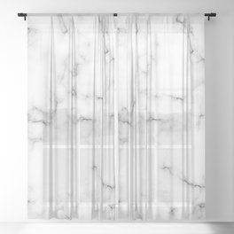 White Marble Sheer Curtain