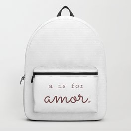 a is for amor Backpack | Graphicdesign, Letter A, A Is For, Pastel, Love, Spanish, Letter, Digital, Typography, Typewriting 