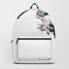 Uncorn Full Color Rainbow Crack Backpack | Cartoon, Funny, Movie, Music, Graphic, Gamer, Vintage, Sport, Graphicdesign, Anime 