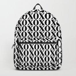 Black XOXO Backpack | Phrase, Kiss, Pop, Letters, Hug, Emotion, Hugs And Kisses, Text, Chic, Digital 