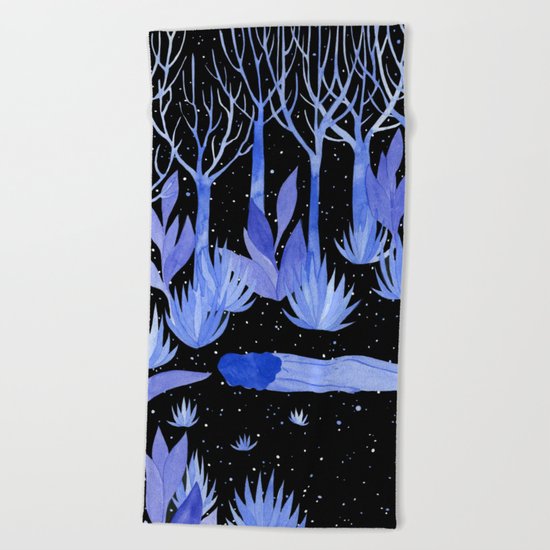 Space garden Beach Towel