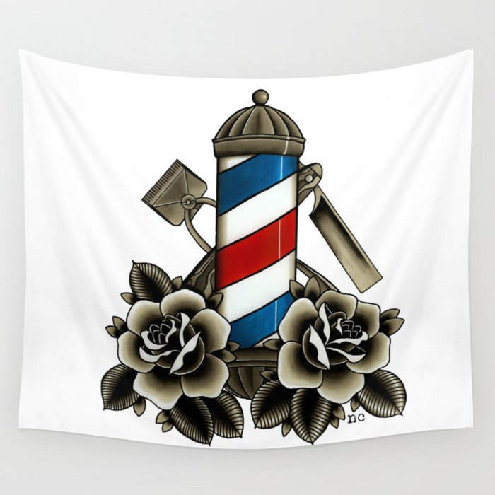 Barber's Life Wall Tapestry