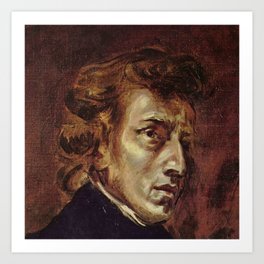 Eugene Delacroix- Portrait of Chopin Art Print