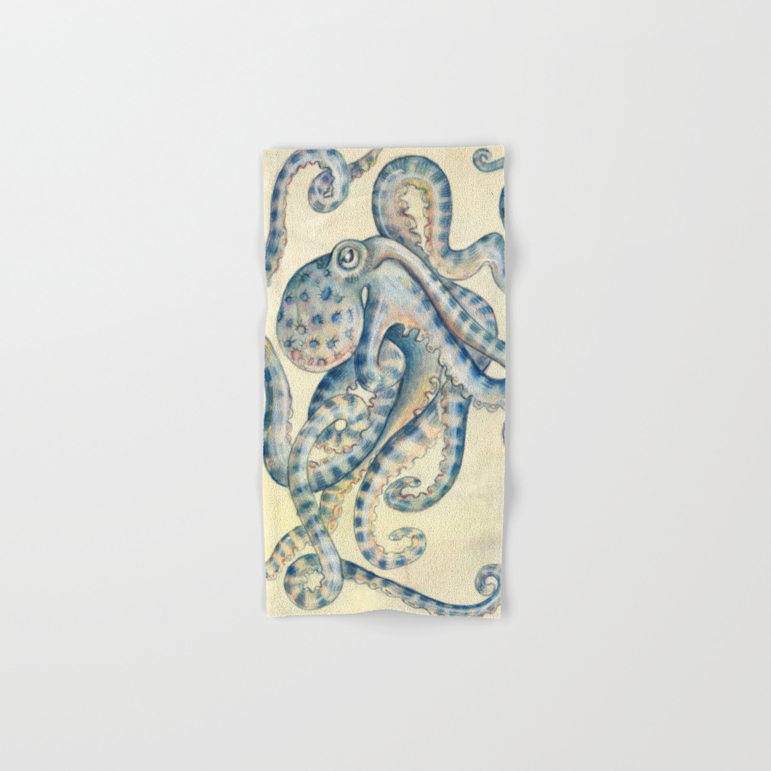 Blue Octopus Hand Bath Towel By Patriziaambrosini Society6