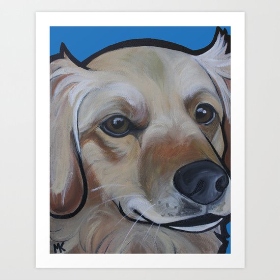 Josie (blue) Art Print