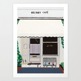 Holiday cafe Art Print