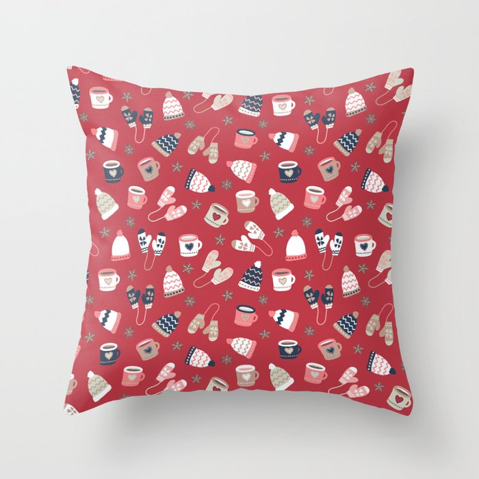 Winter Time - Stay Warm Throw Pillow