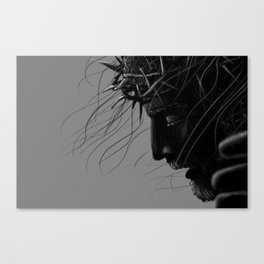 Crucified Jesus B&W Canvas Print