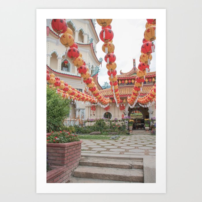 The Kek Lok Si Temple | Malaysia travel photography | Bright and pastel colored photo print | Art Print