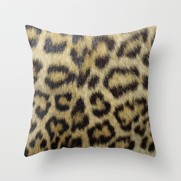 Leopard Fur Throw Pillow