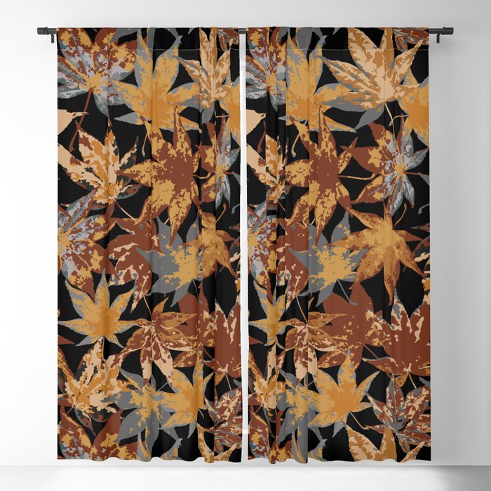 Maple Leaf Autumn Colours Blackout Curtain By Ivandesmet Society6