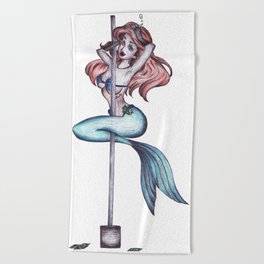 Mermaid Stripper Beach Towel