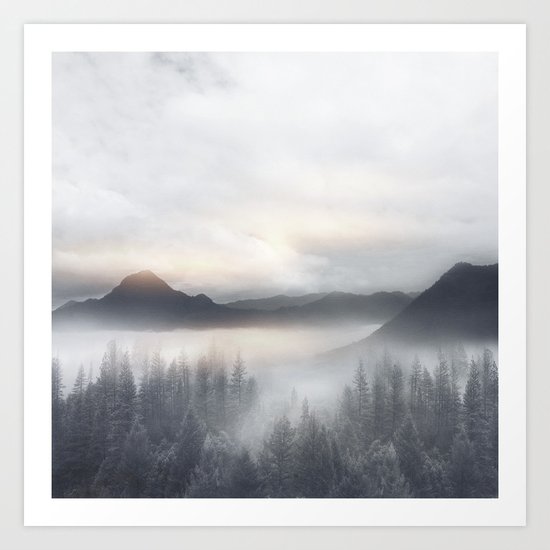 Sunrise in the Mountains Art Print
