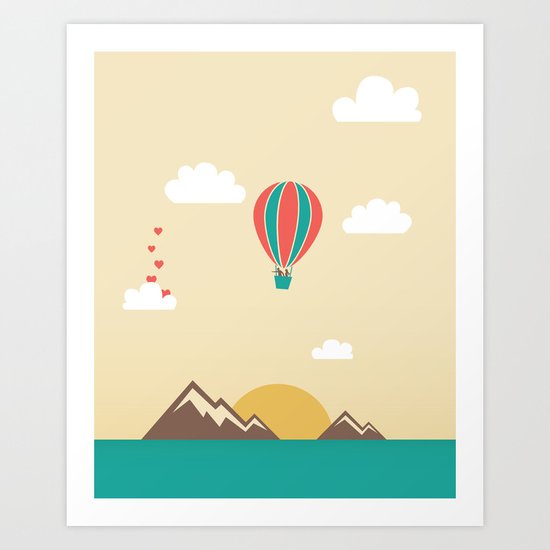 Love Balloon Art Print