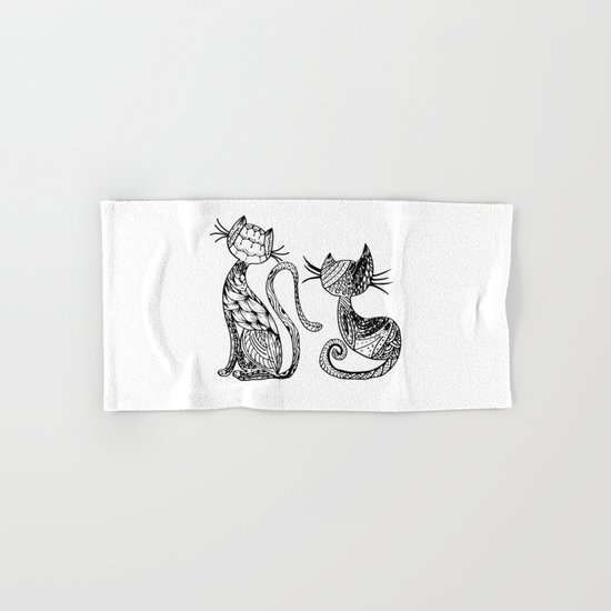 Mandala Cats Hand & Bath Towel