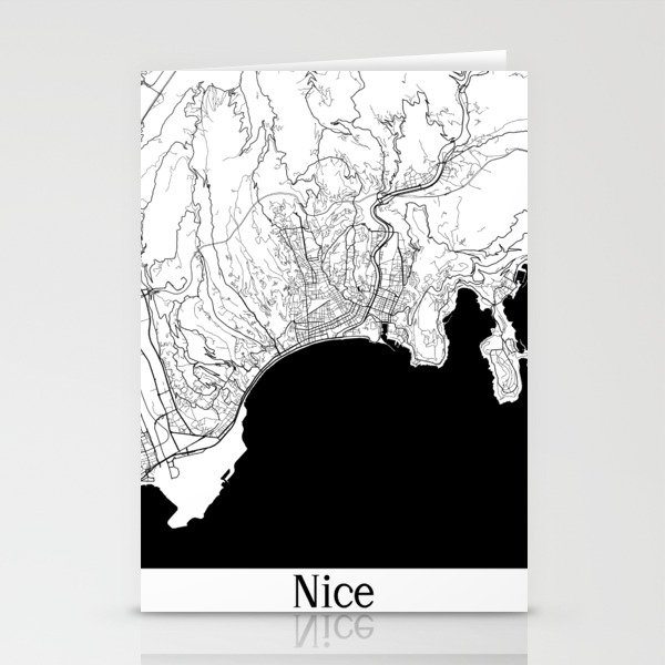 Nice city map Stationery Cards