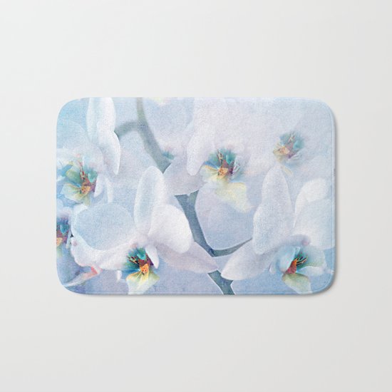The mystery of orchid(snowy) Bath Mat