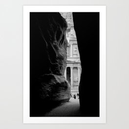 The Treasury Building of Petra as Seen Through the Siq Art Print
