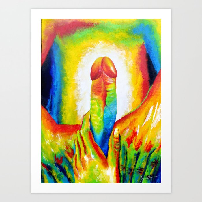 The Colorful Dick Art Print By Nymphainna Society6
