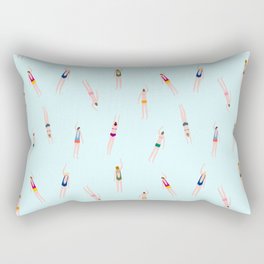 Swimmers in the pool Rectangular Pillow