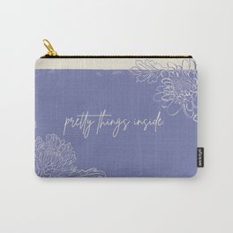 Periwinkle Flower Carry-All Pouch