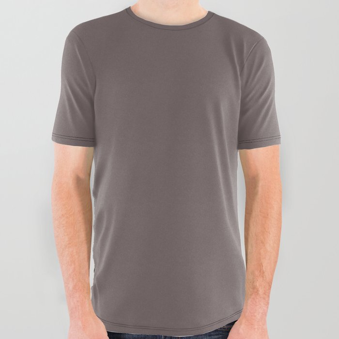 Deep Taupe All Over Graphic Tee