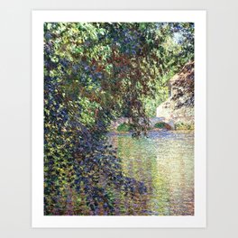 Claude Monet - Watermill at Limetz - Impressionism Art Print