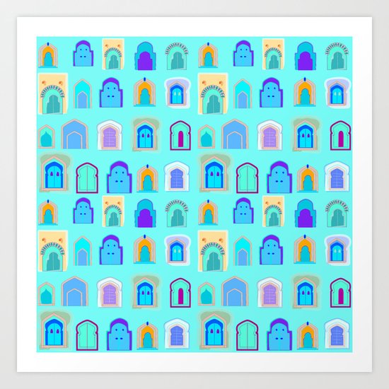Moroccan Doors Art Print