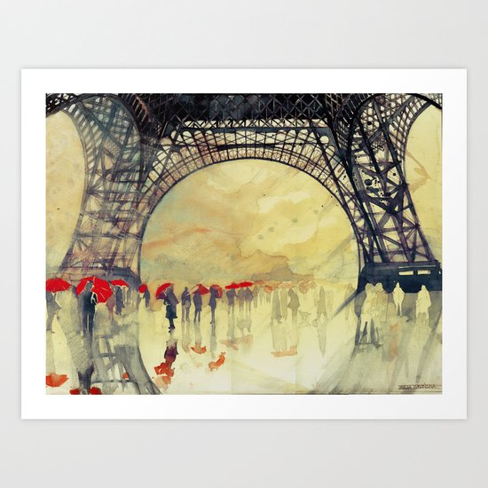 Winter in Paris Art Print