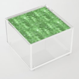 Glam Green Diamond Shimmer Glitter Acrylic Box