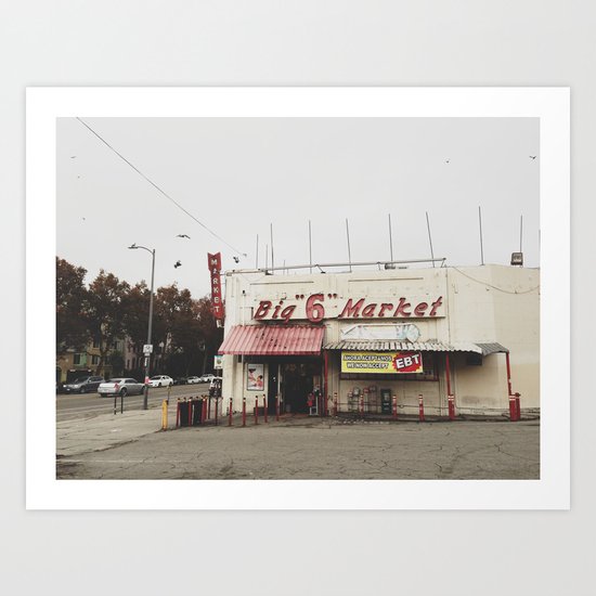Big "6" Market Art Print