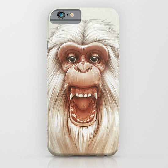 The White Angry Monkey iPhone & iPod Case
