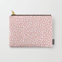 Pink Polka Dot Spots (white/pink) Carry-All Pouch