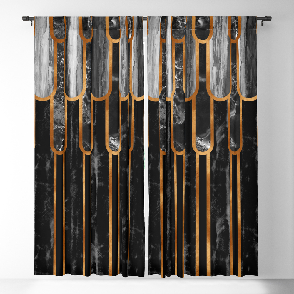 Ancient Egyptian Inspired Pattern Blackout Window Curtains by ixrid