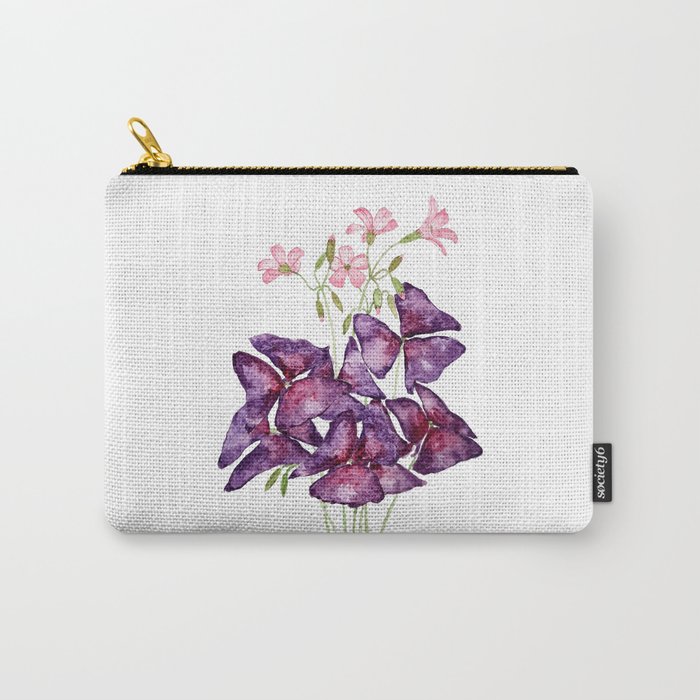 purple oxalis watercolor  Carry-All Pouch