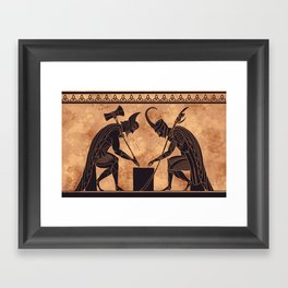 Two Gods Playing a Game Framed Art Print