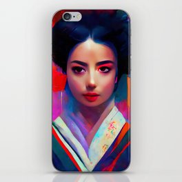 Geisha, Portrait iPhone Skin