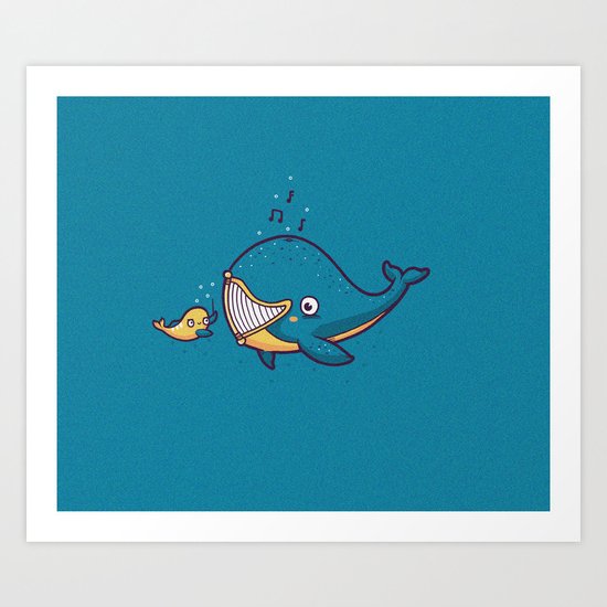 Whale song Art Print