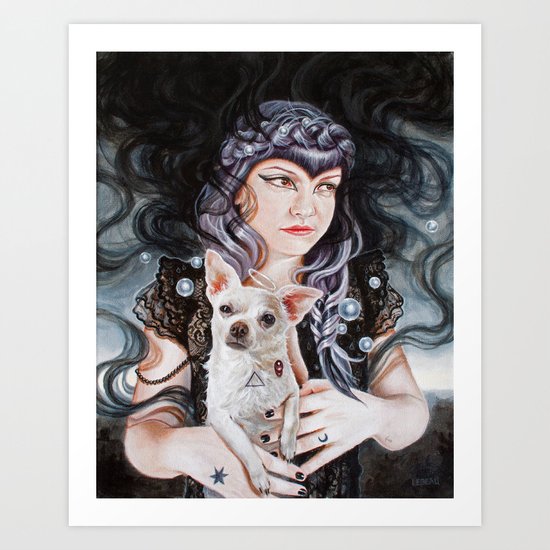 She Brings the Night Art Print