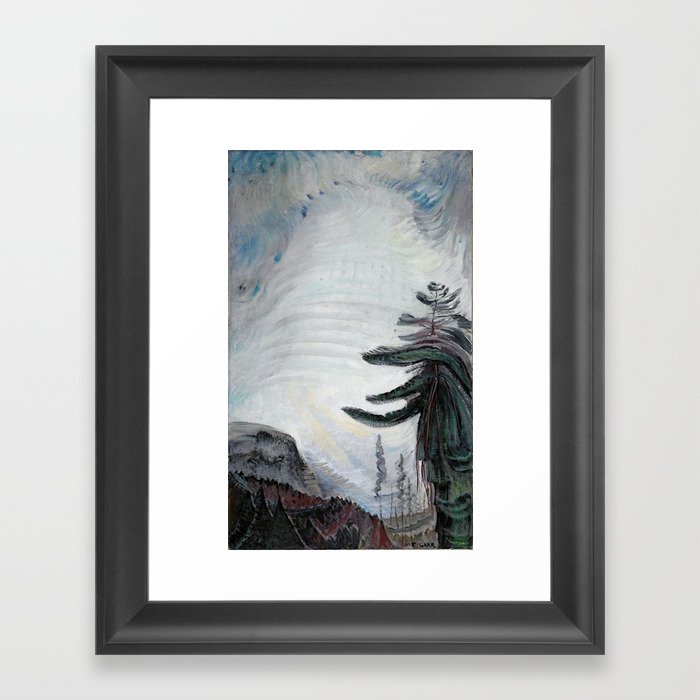 Emily Carr - Fir Tree and Sky - Canada, Canadian Oil Painting - Group of Seven Framed Art Print
