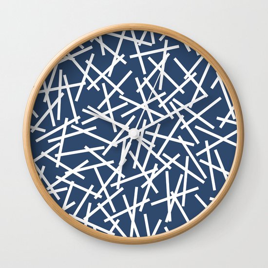 Kerplunk Navy and White Wall Clock
