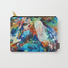 Bright Colorful Goat Art - Farmhouse Decor Carry-All Pouch
