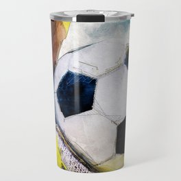 Football watercolor sport art #football #soccer Travel Mug