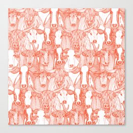just cattle flame white Canvas Print