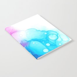 pink and blue smoke abstract background, alkohol ink Notebook