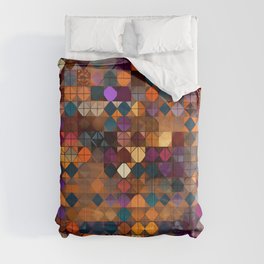 Orange and purple geometric pattern! Comforter
